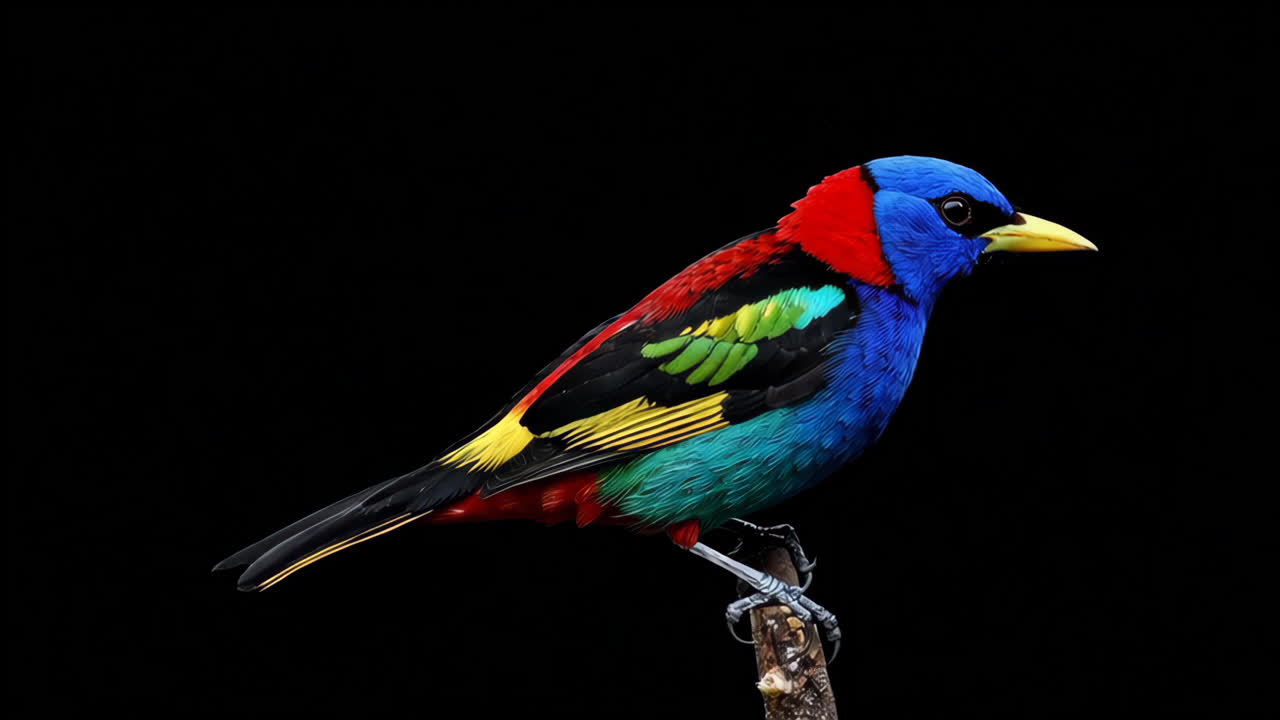 Uccello tropicale colorato
