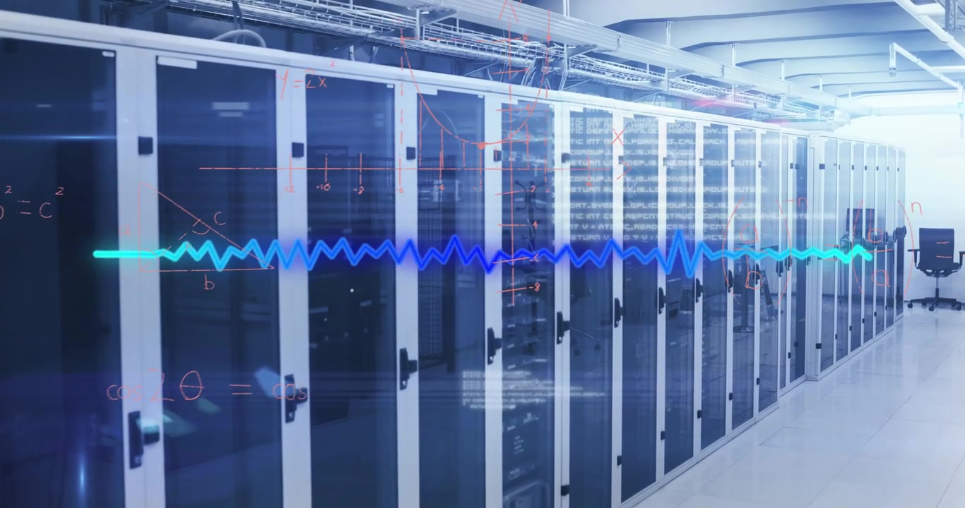 Animation of data processing over computer servers