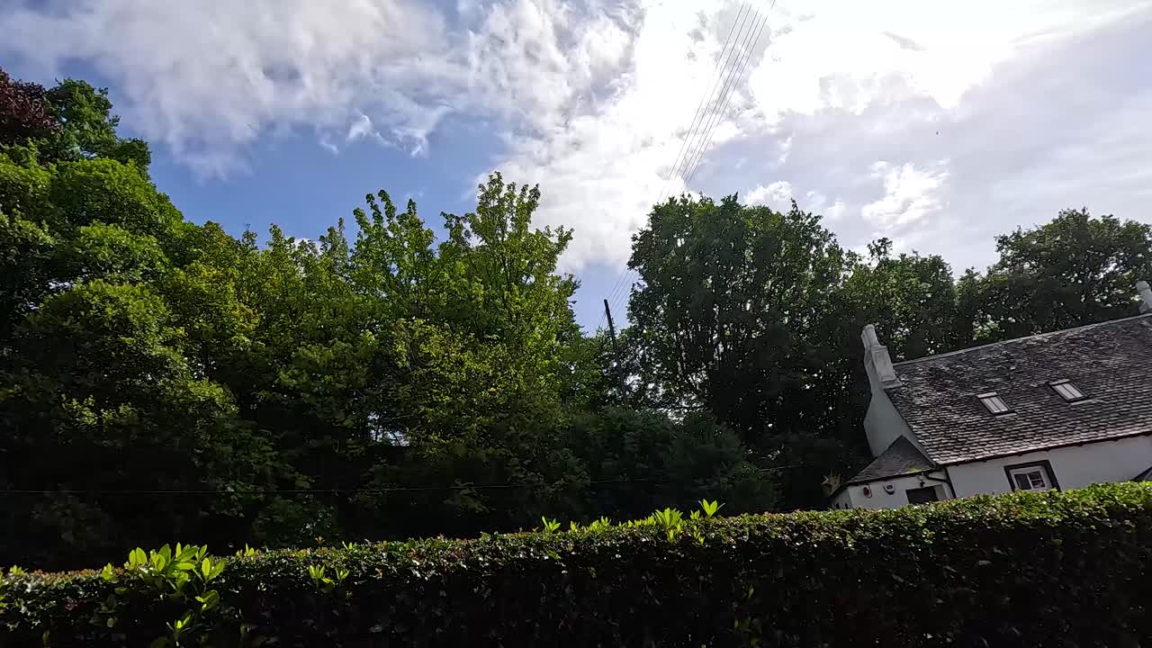 울창한 초록색으로 둘러싸인 역사적인 건물