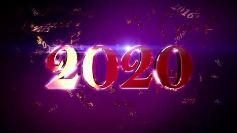 nuevo año 2020 animación de fondo en bucle