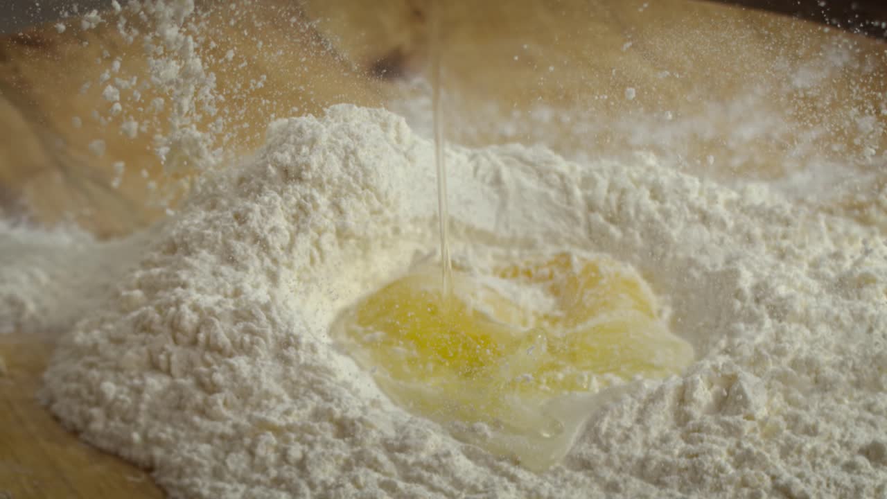 달 ⁇ 과 밀가루를 느리게 찍습니다.