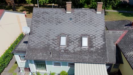 old eternit roof of a house during sunny day