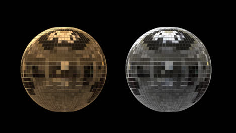 gold and silver disco balls