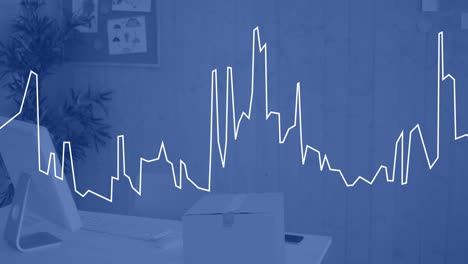 animation of data processing over office