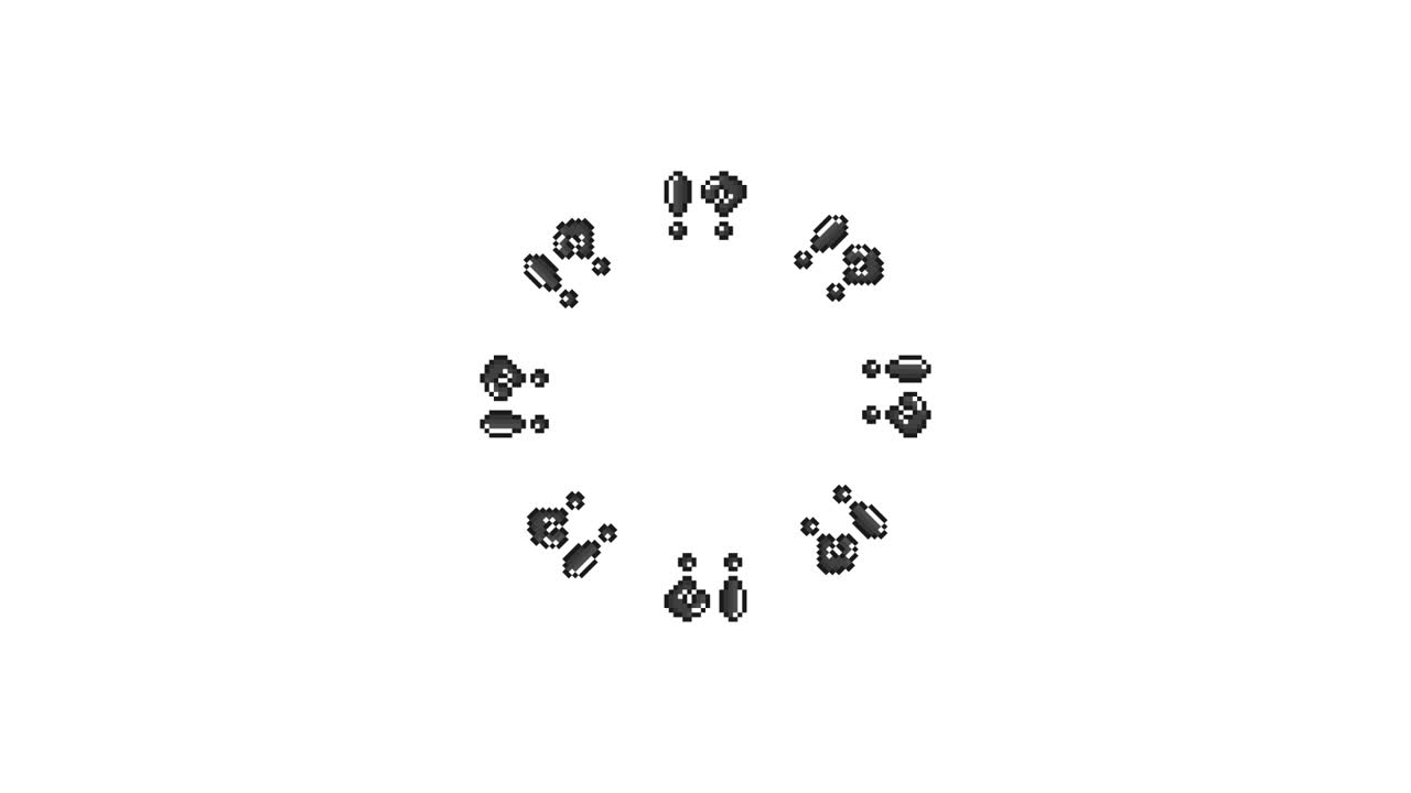 Pixel Art Mini Interrobang Spinning Circle Animated Overlay Transparent 30fps (6)