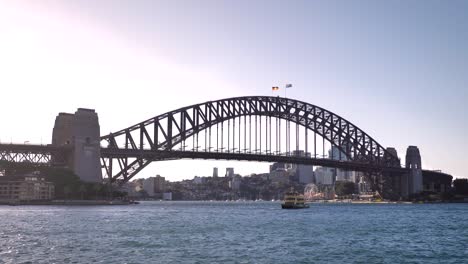sydney harbour bridge and city skyline
