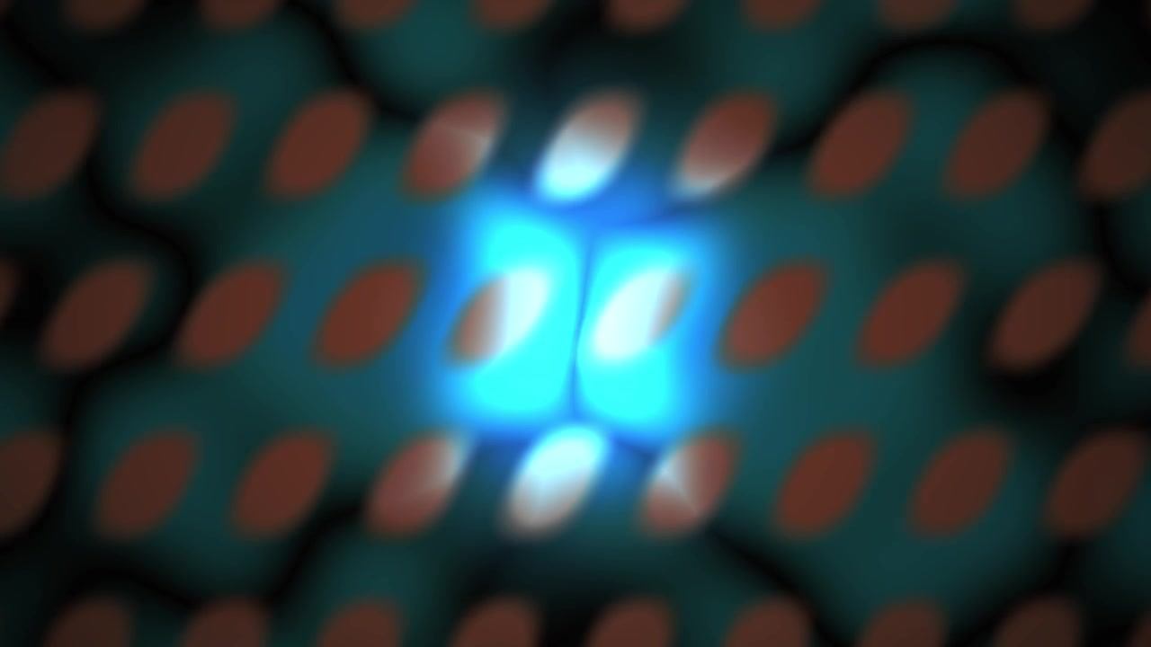Glowing Abstract Blue Light Pulsating in a Digital Pattern