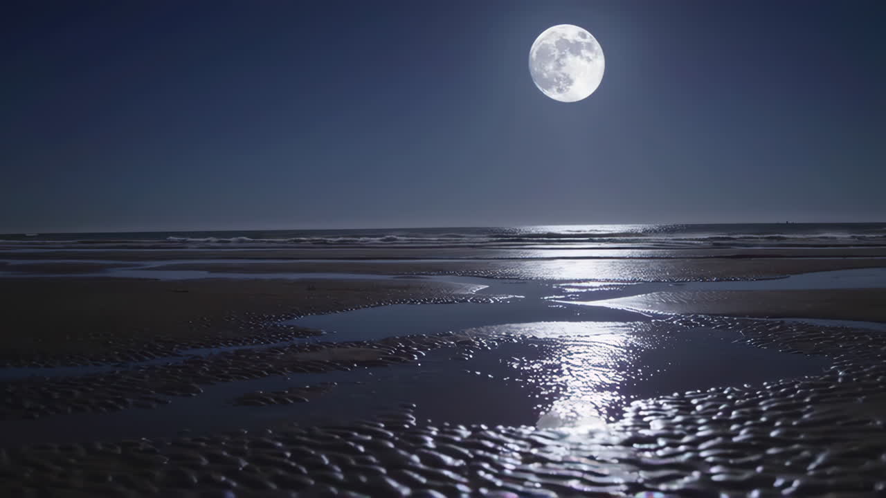 Moonlight Beach Scene