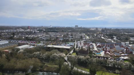 Harlow-Essex--pan-new-housing-UK-Aerial-footage