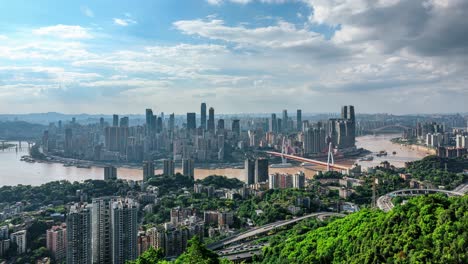 modern city skyline and buildings in chongqing