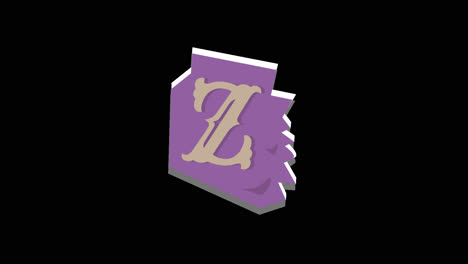 purple and beige 3d letter z