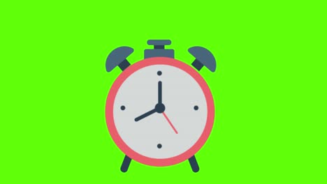 diseño vectorial de una alarma en un fondo de pantalla verde