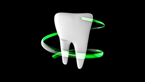 animación de la rotación de los dientes