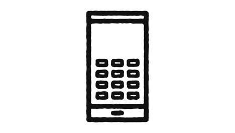 smartphone icon animation footage & alpha channel