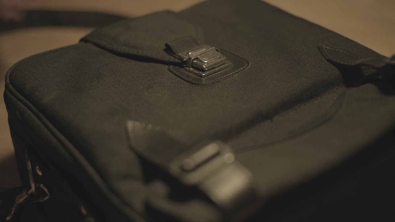 4k shot of a camera bag