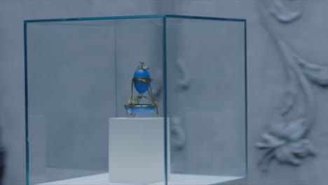 caja de exhibición de huevos azules