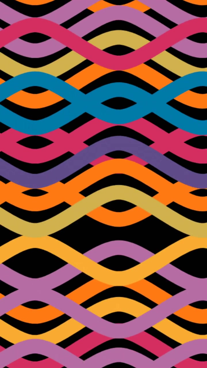 Digital animation of light trails over colorful cross lines against black background