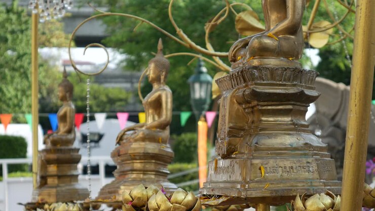 Velsignelser under traditionelt thailandsk nytår.