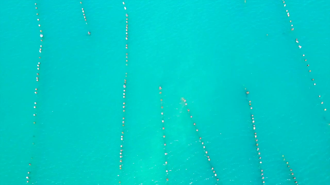 Aerial View of Turquoise Ocean Water
