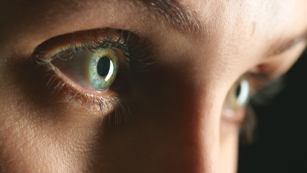 visión, pensamiento y mentalidad con los ojos enfocados