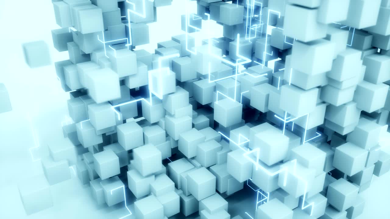 red de cubos abstractos.