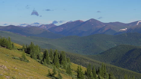 cinematic bright morning sunrise denver mount evans echo lake chicago lakes 14er front range foothills rocky mountains i70 idaho springs evergreen squaw pass slow motion wind landscape scenic