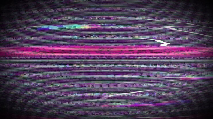 Abstract digital tv noise flickers no signal vhs digital animation old tv glitch error video damage