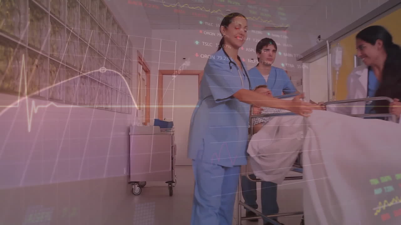 анимация обработки данных среди различных врачей с пациентами