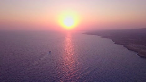 beautiful landscape at sunset in cyprus