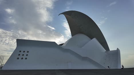 external side view of santa cruz de tenerife city auditorium