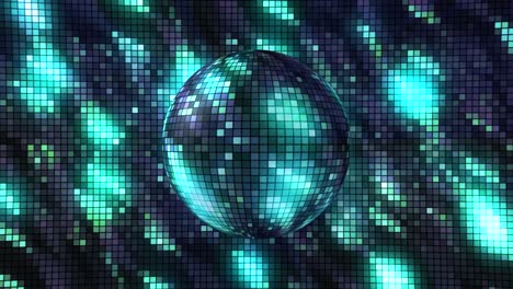 bola de discoteca en el fondo de una pantalla led