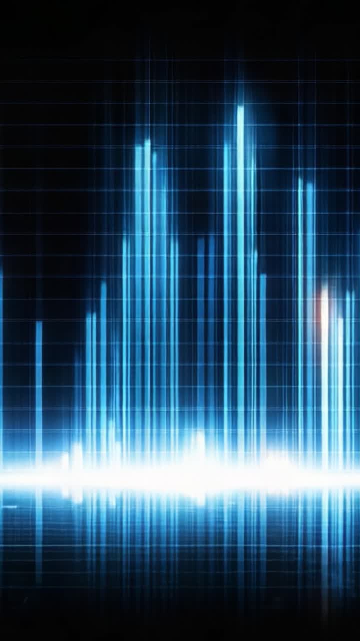 Visual Representation of Sound Waves and Frequencies in a Digital Format, Showcasing Dynamic Changes and Vibrant Color Shifts