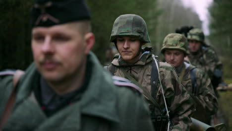 wwii german soldiers in a forest