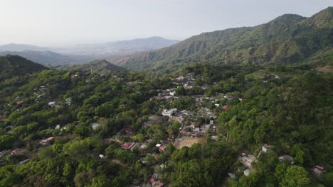 minca town at sunset in the green hills of colombia