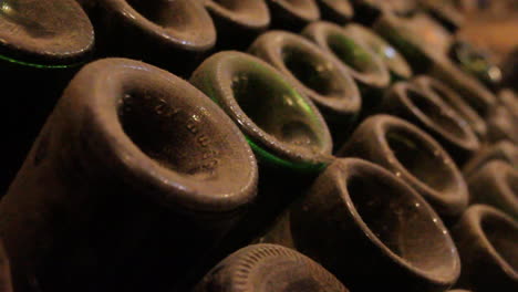 stack of wine bottles