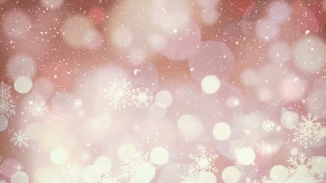 Falling-snow-with-bokeh-light-Christmas-circles