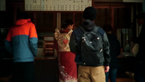 people at a japanese shrine