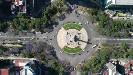 Toma-De-Dron-Del-Recorrido-Por-La-Avenida-Paseo-De-La-Reforma-En-La-Ciudad-De-México