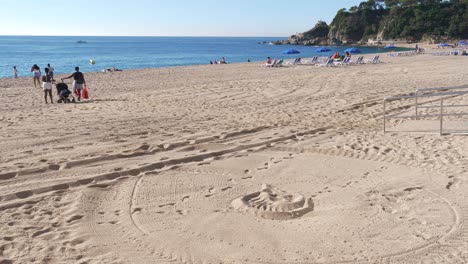 Strand-Von-Lloret-De-Mar,-Costa-Brava,-Spanien,-Katalonien