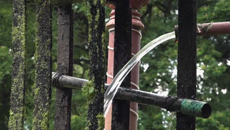 Close-Shot-of-a-Water-Wheel-Rotating