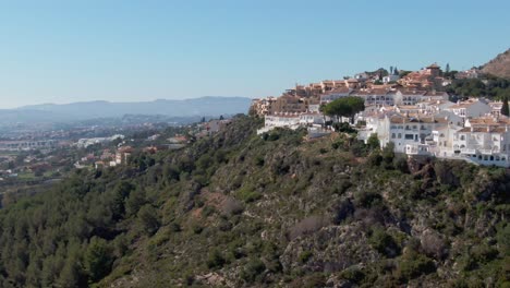 stunning aerial rise showing beautiful parts of andalucia spain