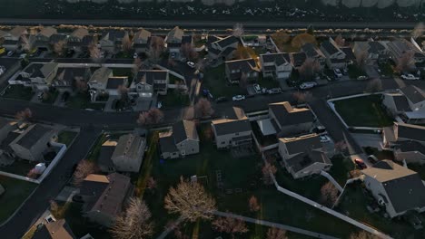 Flying-above-Beautiful-Neighborhood-at-Lehi-Utah---Aerial-Birdseye-View