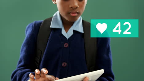 boy swiping on his tablet 4k