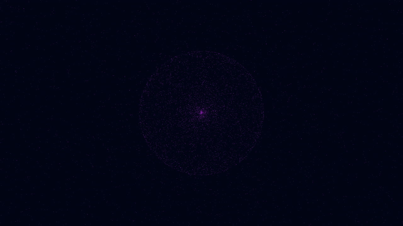 círculo púrpura con punto blanco sobre fondo oscuro