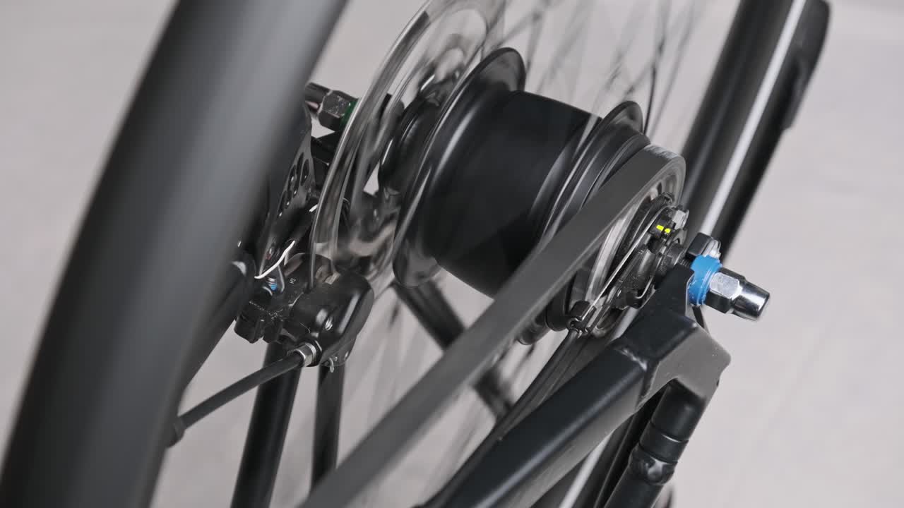 벨트 드라이브 자전거의 행성 허브 회전, 뒷 기어 변경 메커니즘