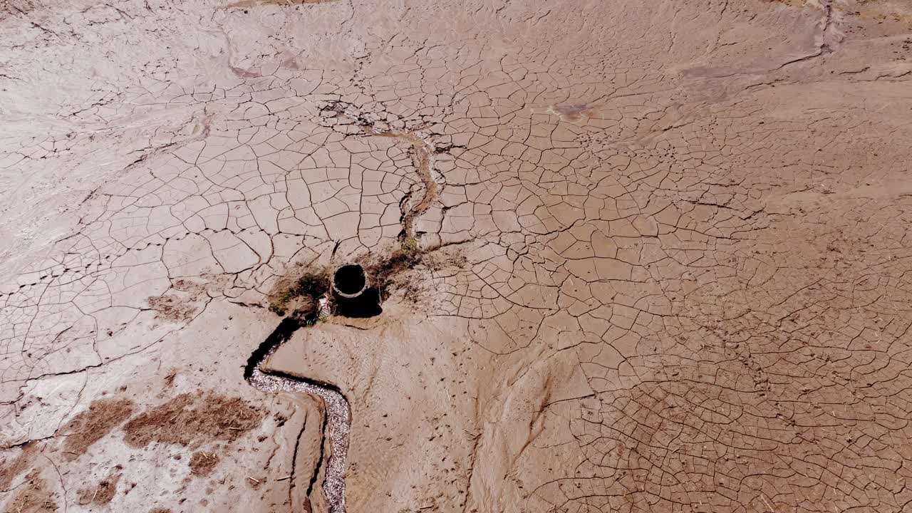 Symbolic shot of extreme drought showing nature exhaustion, global heat crisis