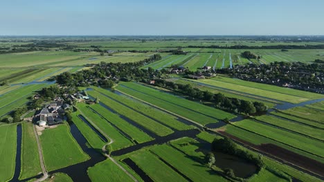 aerial view of dutch polders