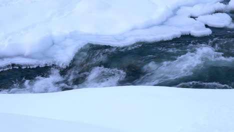 river flowing in the winter