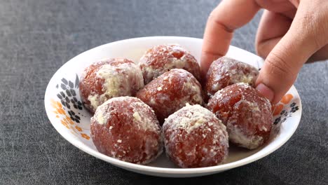 delicious gulab jamun, a popular indian dessert