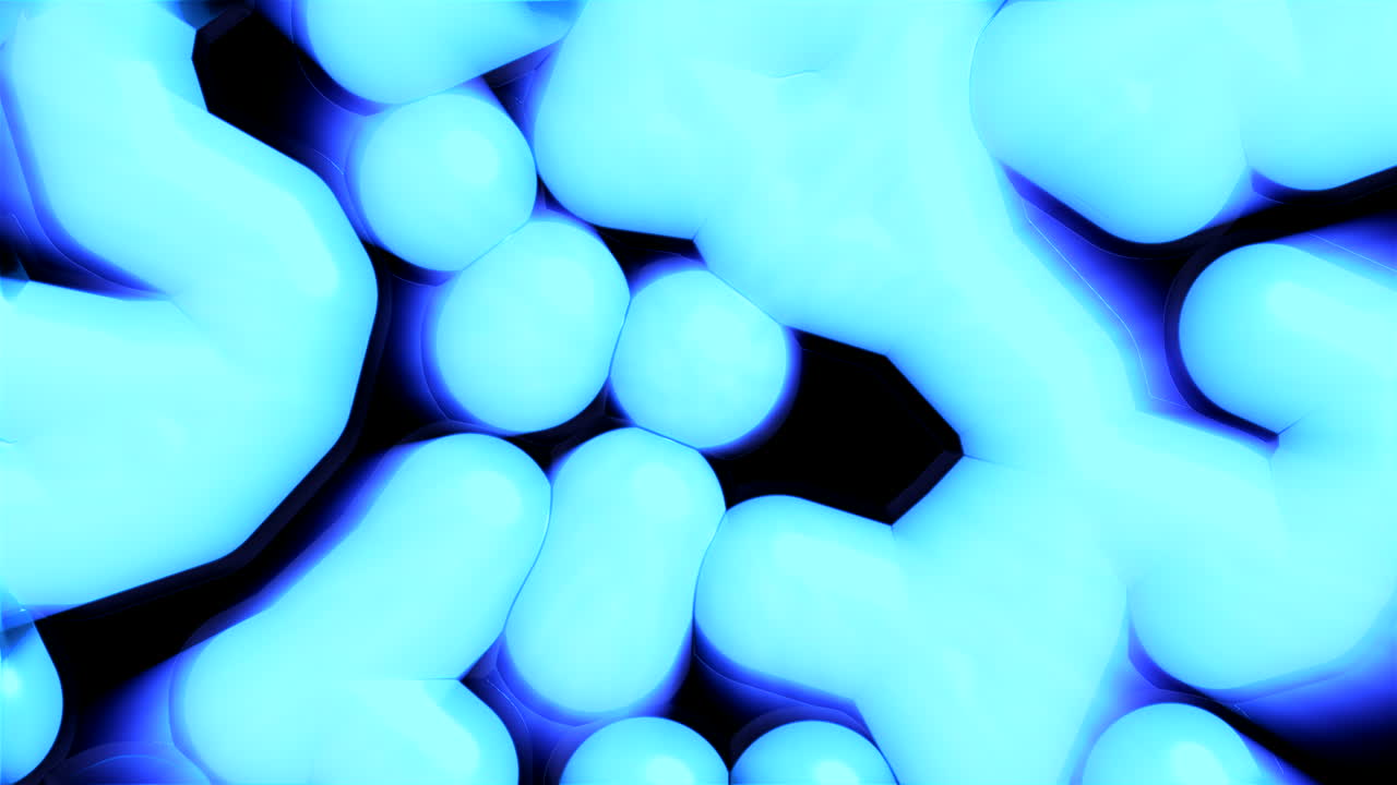 Abstract Glowing Blue Shapes